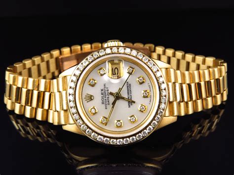 gold lady rolex|used ladies gold Rolex watches.